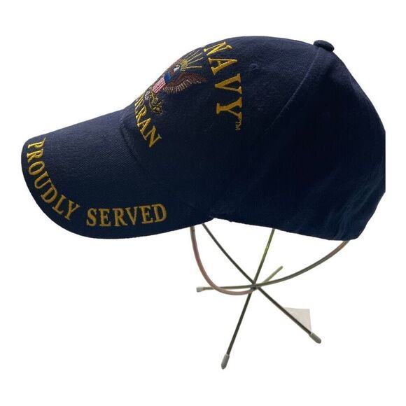 US Navy Veteran Navy Blue Hat/Cap - Picture 2 of 8